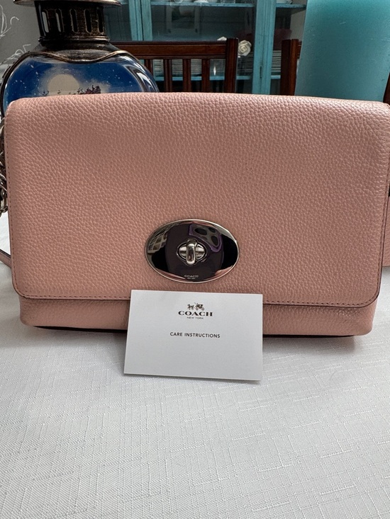 Coach Handbags - Coach Crosstown Vintage Leather Turnlock Crossbody - Blush Pink